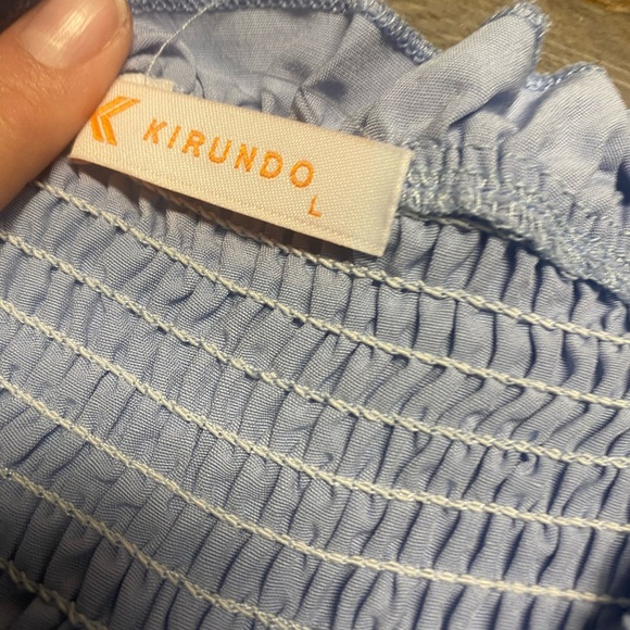 Kirundo Women’s Light Blue Maxi Dress with Smocked Bodice - Picture 5 of 8